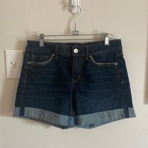 White House Black Market, 5” Short, Size 4, Dark Denim